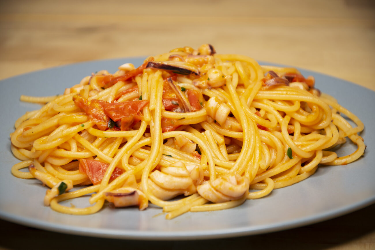 Spaghetti Totani e Pomodorini